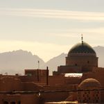 Sayed Rukneddin Mosque with its iconic dome in Yazd, Iran, embracing spirituality and history.
